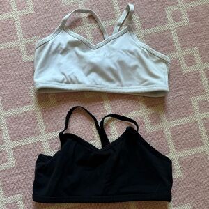Teen athleta girl White and Black bra Set